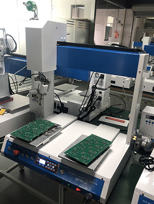 Δύο τραπέζια 250x300mm αυτόματη μηχανή συγκόλλησης PCB 0,5S ανά σημείο
