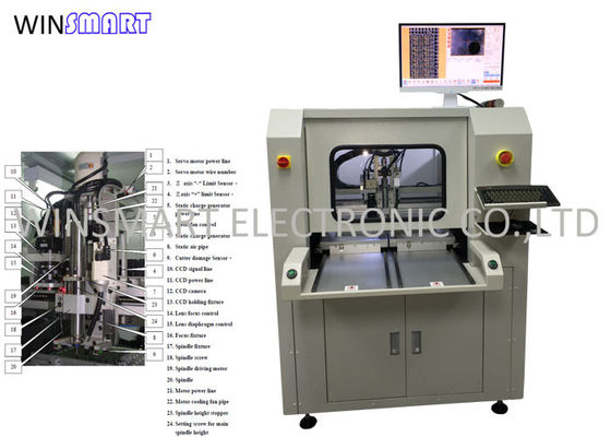 Καλή τιμή. 60000RPM μηχανή διαχωριστών PCB αξόνων, ημι αυτόματη μηχανή PCB Depaneling σε απευθείας σύνδεση